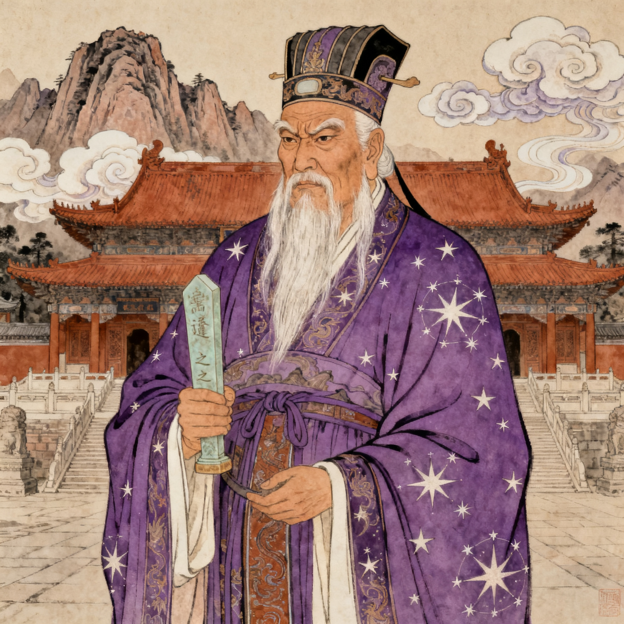 寇谦之画像，北天师道改革家