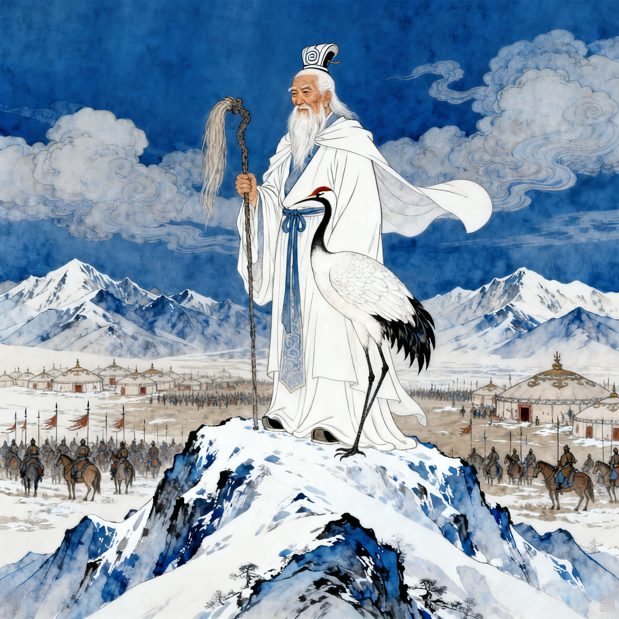 丘处机画像，全真龙门派祖师