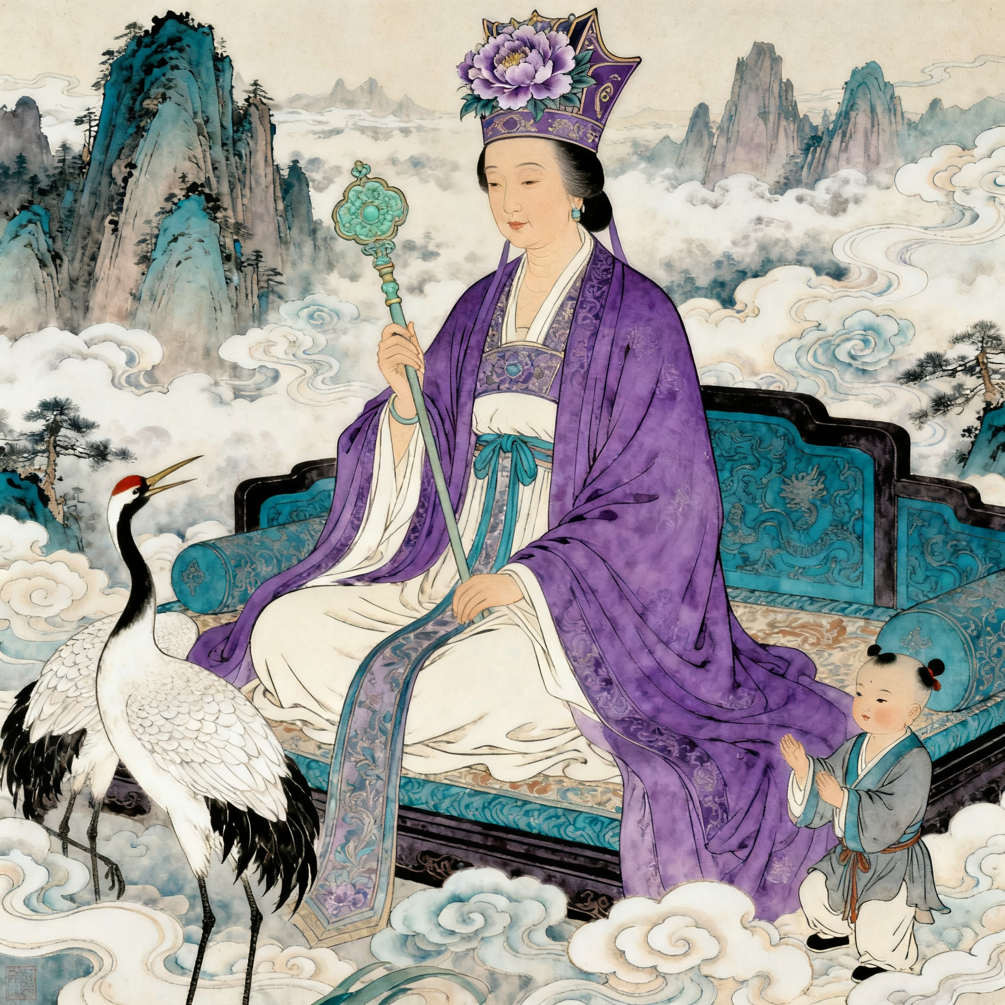 魏华存画像，上清派第一代太师