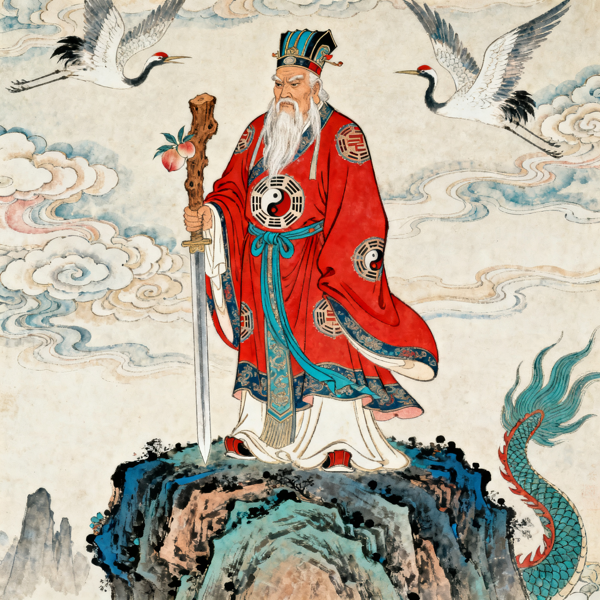 张道陵画像，正一教创始人