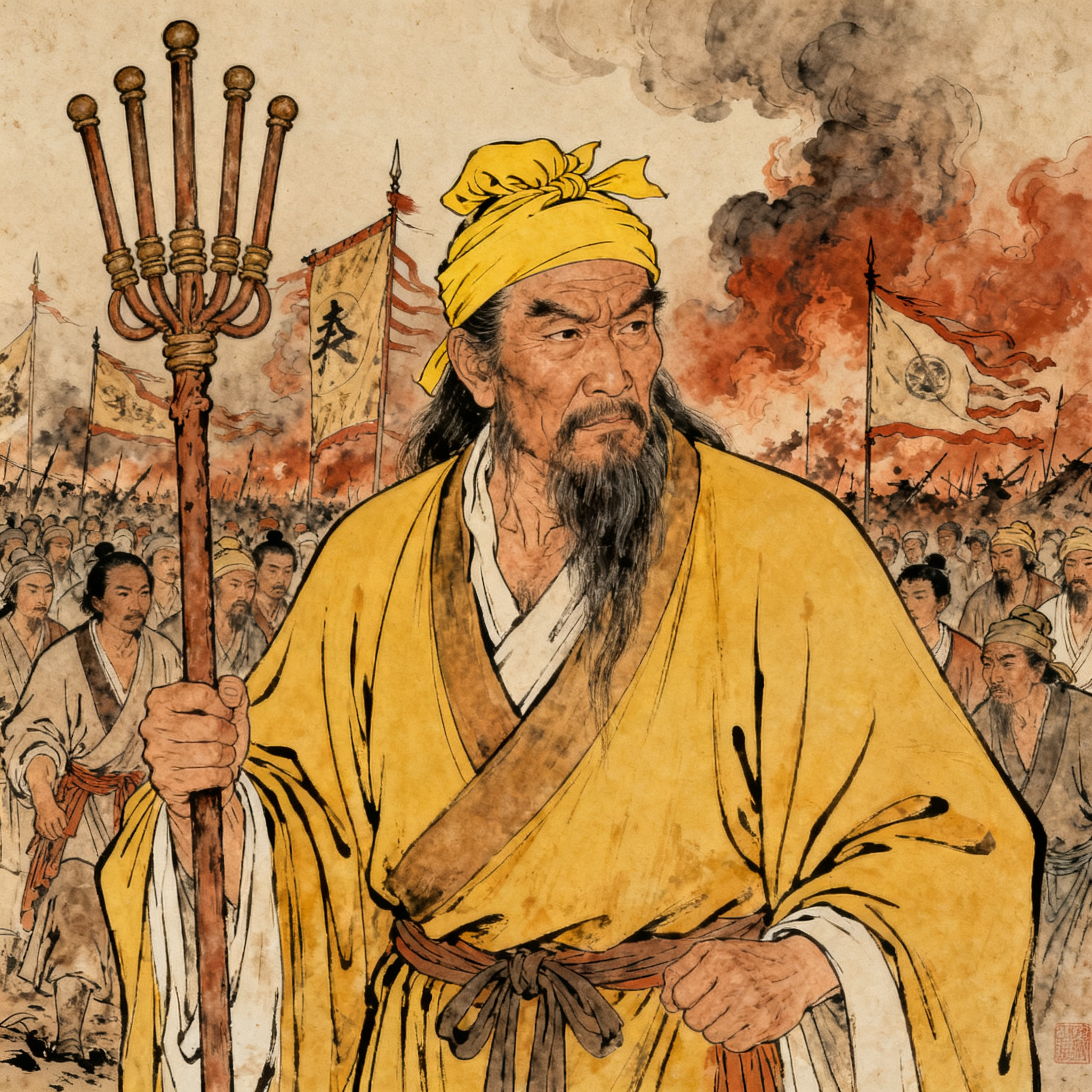 张角画像，太平道领袖